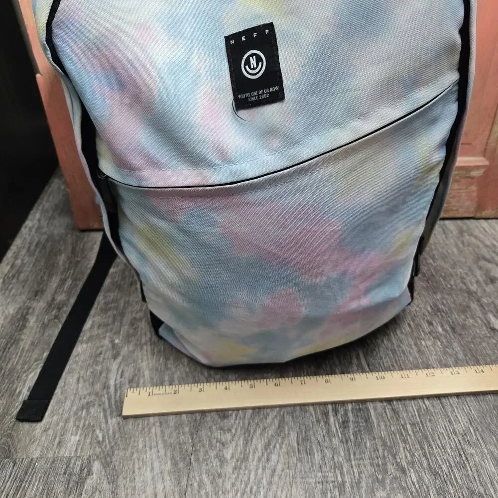 Neff Backpack Tie Dye Pastel Bag Travel Carry On School Hiking Zip Pockets‎